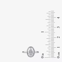 (F / Si1) Womens 3 CT. Lab Grown White Diamond 10K Gold Oval Solitaire Engagement Ring