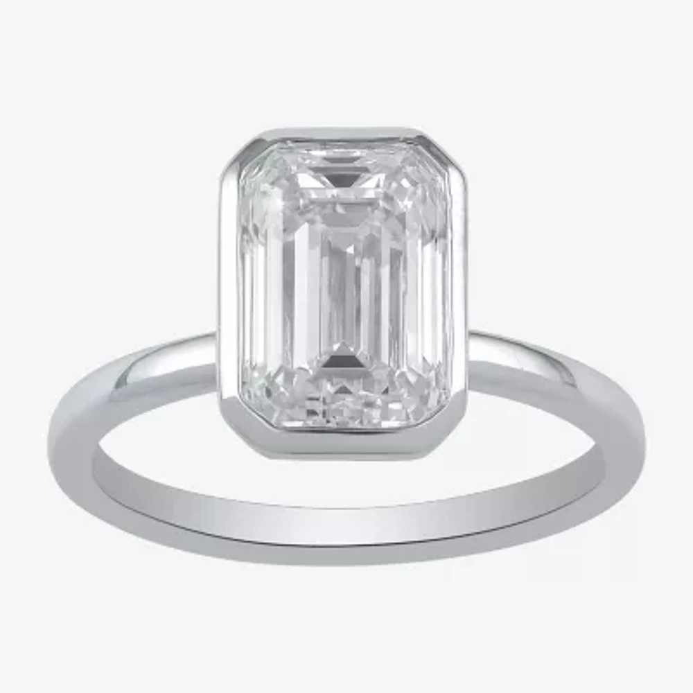 (F / Si1) Womens 3 CT. Lab Grown White Diamond 10K Gold Solitaire Engagement Ring