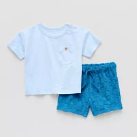 Okie Dokie Baby Boys 2-pc. Short Set