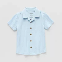 Okie Dokie Toddler & Little Boys Short Sleeve Button-Down Shirt