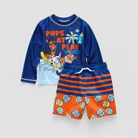 Toddler Boys Paw Patrol Rash Guard Set