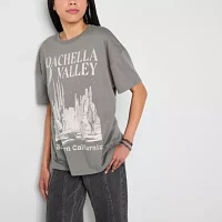 Juniors Coachella Valley Oversized Tee Womens Crew Neck Short Sleeve Graphic T-Shirt