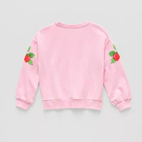 Little & Big Girls Crew Neck Long Sleeve Fleece Sweatshirt