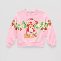 Little & Big Girls Crew Neck Long Sleeve Fleece Sweatshirt