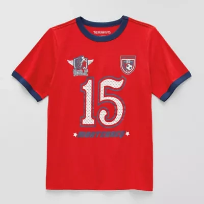 Thereabouts Little & Big Boys Crew Neck Short Sleeve Graphic T-Shirt