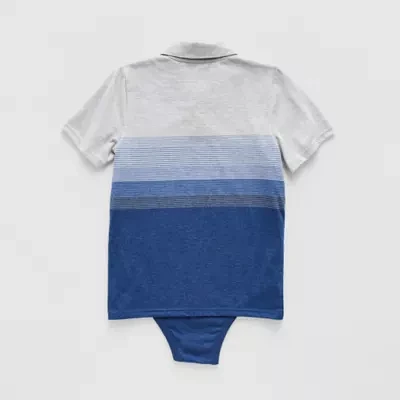 Thereabouts Little & Big Boys Adaptive Short Sleeve Bodysuit