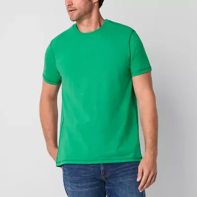 St. John's Bay Dexterity Super Soft Mens Crew Neck Short Sleeve Easy-on + Easy-off Adaptive T-Shirt
