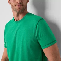 St. John's Bay Dexterity Super Soft Mens Crew Neck Short Sleeve Easy-on + Easy-off Adaptive T-Shirt