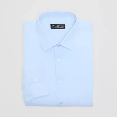 Collection By Michael Strahan Mens Fitted Easy Care Long Sleeve Dress Shirt