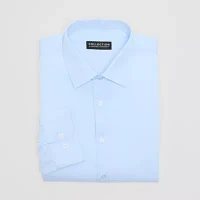 Collection By Michael Strahan Mens Fitted Easy Care Long Sleeve Dress Shirt