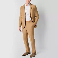 J. Ferrar Mens Slim Stretch Fabric Classic Fit Flat Front Suit Pants