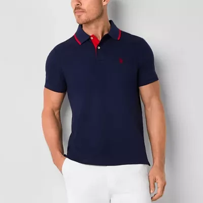 U.S. Polo Assn. Slim Fit Stretch Pique Mens Classic Short Sleeve Shirt