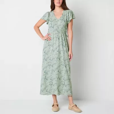 Frye and Co. Womens Short Sleeve Maxi Dress