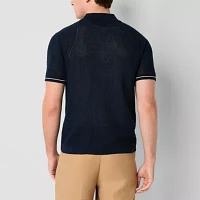 J. Ferrar Mens Short Sleeve Pullover Sweater