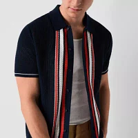 J. Ferrar Mens Short Sleeve Pullover Sweater