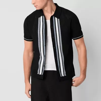 J. Ferrar Mens Short Sleeve Pullover Sweater