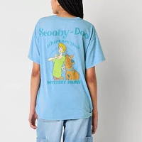 Juniors Mystery Solved Boyfriend Tee Womens Crew Neck Short Sleeve Scooby Doo Graphic T-Shirt