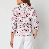 Black Label by Evan-Picone Textured Womens Classic Fit Suit Jacket