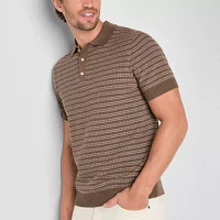 mutual weave Mens Regular Fit Short Sleeve Polo Shirt