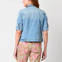 St. John's Bay Midweight Denim Womens Jacket