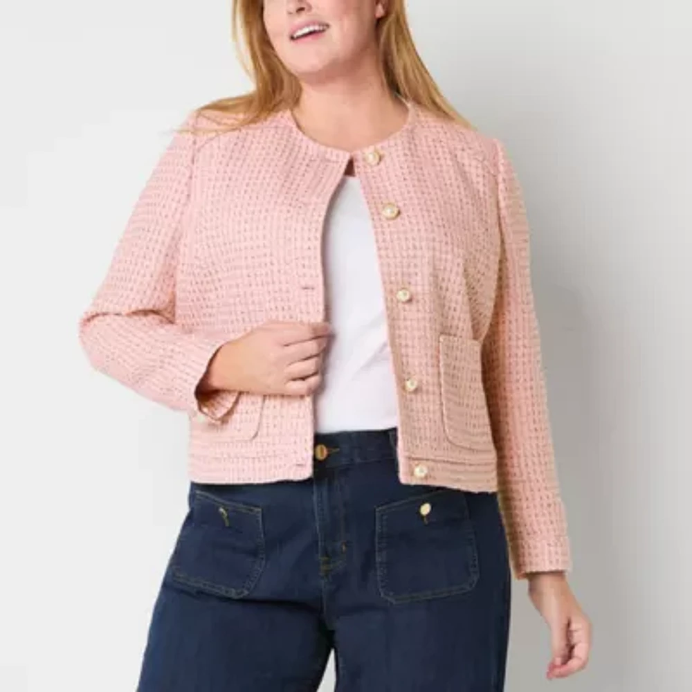 Liz Claiborne Womens Regular Fit Blazer-Plus