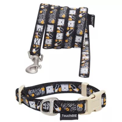 Touchdog 'Caliber' Designer Embroidered Fashion Pet Dog Leash and Collar Combination