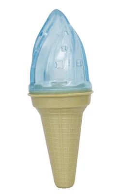 Pet Life Ice Cream Cone Cooling 'Lick and Gnaw' Water Fillable Freezable Rubberized Dog Chew Teether Toy
