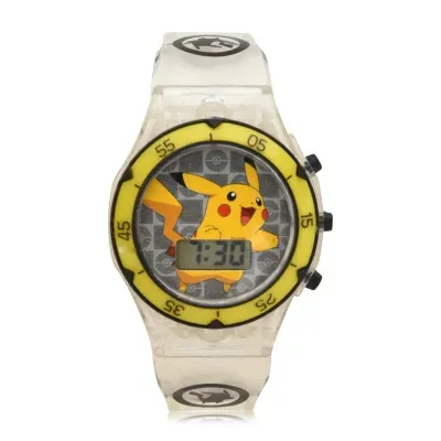 Pokemon Boys Digital Yellow Strap Watch Pok4121jc