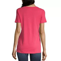 a.n.a Womens V Neck Short Sleeve T-Shirt