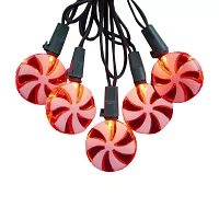 Kurt Adler 20-Light Red Candy LED Light Set