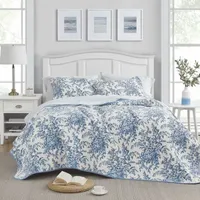 Laura Ashley Bedford Floral Reversible Quilt Set