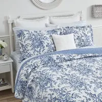 Laura Ashley Bedford Floral Reversible Quilt Set