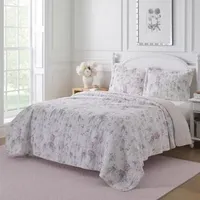 Laura Ashley Breezy Floral Reversible Quilt Set