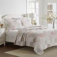 Laura Ashley Celipatchwork Floral Reversible Quilt Set