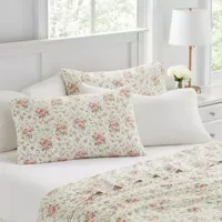 Laura Ashley Celipatchwork Floral Reversible Quilt Set