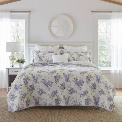 Laura Ashley Keighley Floral Reversible Quilt Set