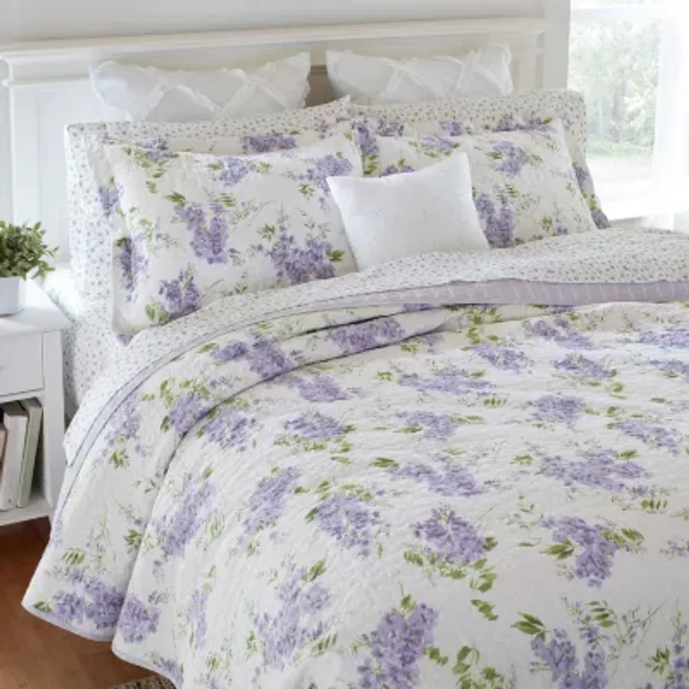 Laura Ashley Keighley Floral Reversible Quilt Set