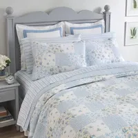 Laura Ashley Kenna Floral Reversible Quilt Set