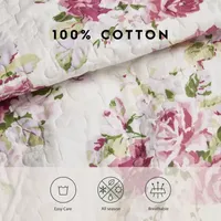 Laura Ashley Lidia Floral Reversible Quilt Set