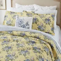 Laura Ashley Linley Floral Reversible Quilt Set