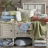 Laura Ashley Saltwater Floral Reversible Quilt Set