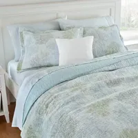 Laura Ashley Saltwater Floral Reversible Quilt Set