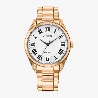 Citizen Arezzo Womens Rose Goldtone Stainless Steel Bracelet Watch Em0973-55a