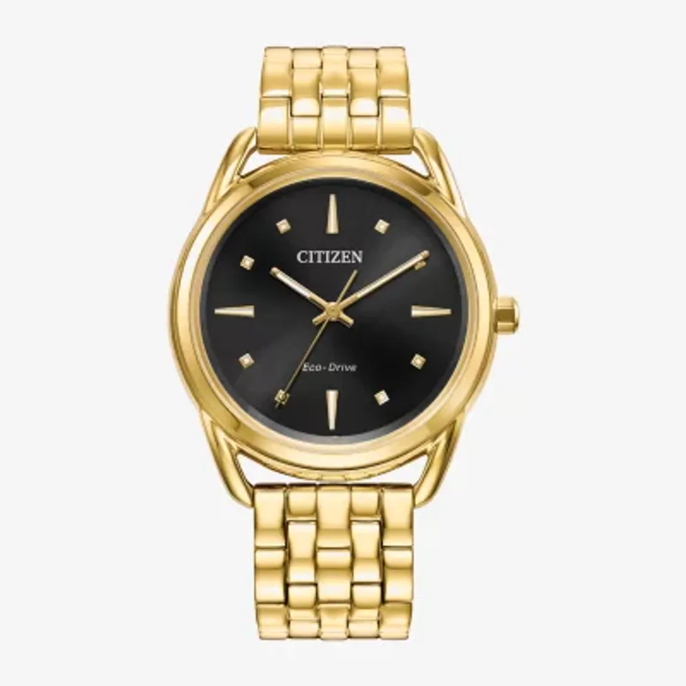 Citizen Womens Gold Tone Stainless Steel Bracelet Watch Fe7092-50e