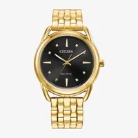 Drive from Citizen Womens Gold Tone Stainless Steel Bracelet Watch Fe7092-50e