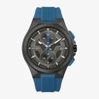 Bulova Maquina Mens Chronograph Blue Strap Watch 98b380