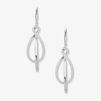Worthington Silver Tone Orbital Infinity Drop Earrings