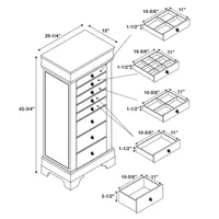 Powell Company Rema Cherry Jewelry Armoire