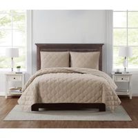 Truly Soft Everyday 3D Puff Solid Quilt Set