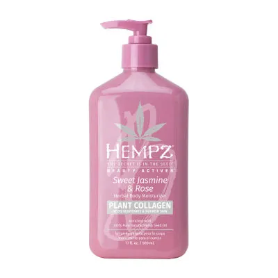 Hempz Sweet Jasmine & Rose Collagen Infused Herbal Body Moisturizer 17 Oz